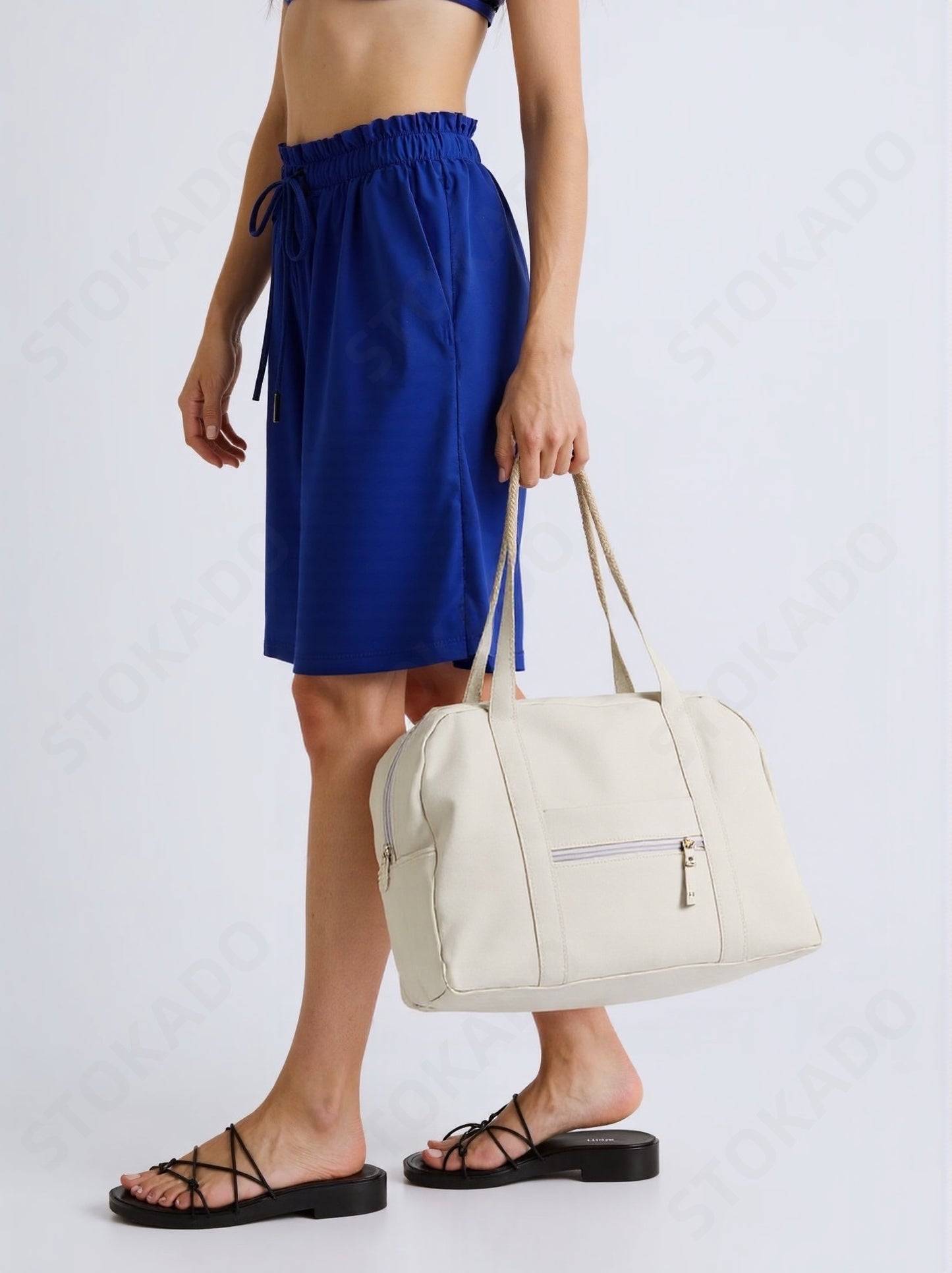 STOKADO Aesthetic Nylon Pouch – Lightweight Waterproof Shoulder Bag for School & Girls E3072