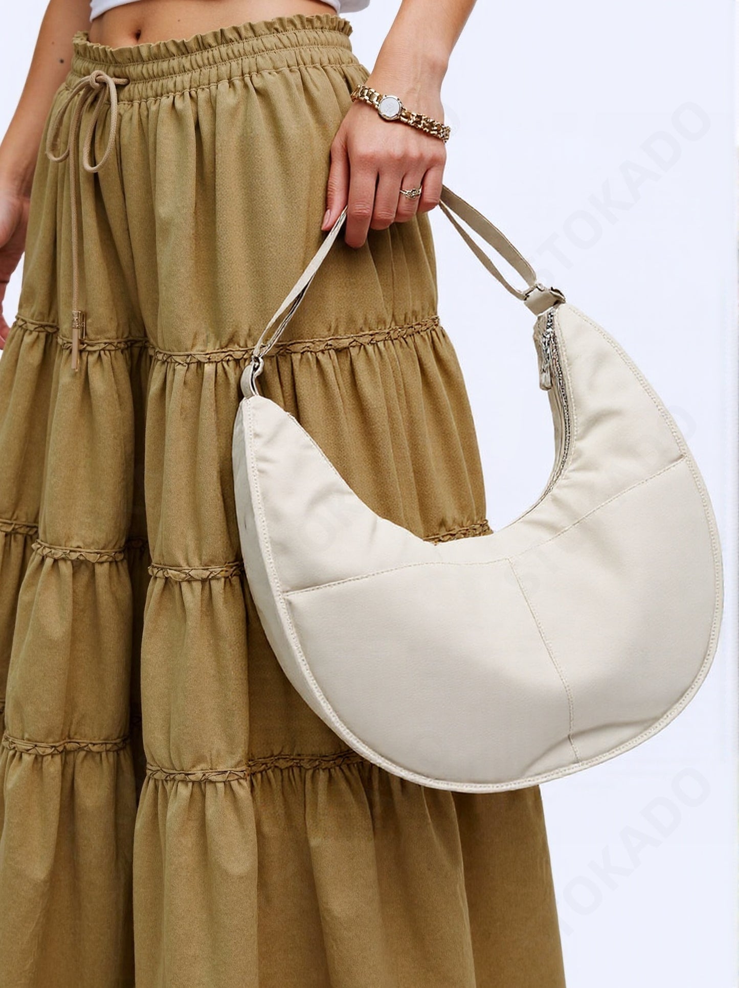 STOKADO Lightweight Nylon Shoulder Bag – Everyday Large Tote for Work, School & Travel E3128