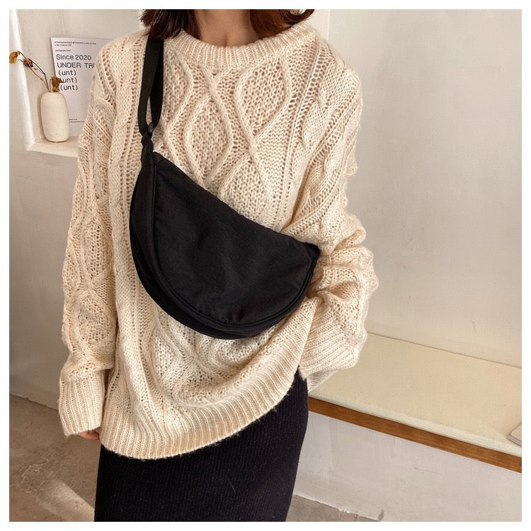 STOKADO Canvas Mini Shoulder Bag – Lightweight Crossbody Tote for Daily Use E2012