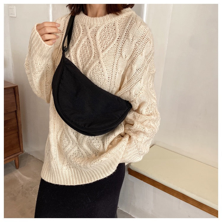 STOKADO Canvas Mini Shoulder Bag – Lightweight Crossbody Tote for Daily Use E2012