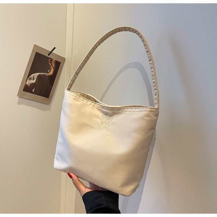 STOKADO Korean Embroidered Bucket Bag Summer Lightweight Nylon Underarm Shoulder Bag E3030