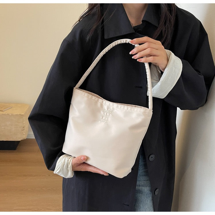 STOKADO Korean Embroidered Bucket Bag Summer Lightweight Nylon Underarm Shoulder Bag E3030