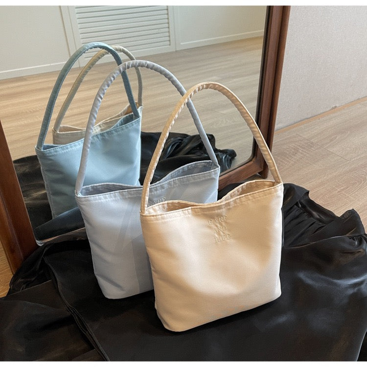 STOKADO Korean Embroidered Bucket Bag Summer Lightweight Nylon Underarm Shoulder Bag E3030