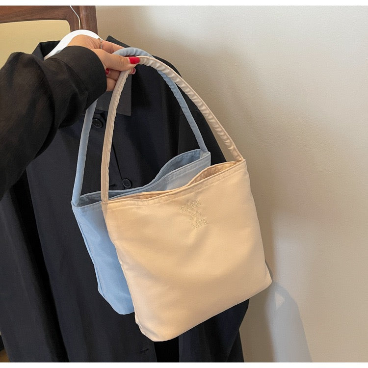 STOKADO Korean Embroidered Bucket Bag Summer Lightweight Nylon Underarm Shoulder Bag E3030