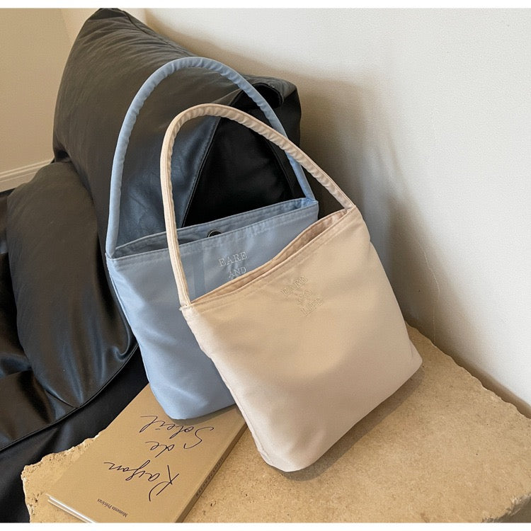 STOKADO Korean Embroidered Bucket Bag Summer Lightweight Nylon Underarm Shoulder Bag E3030