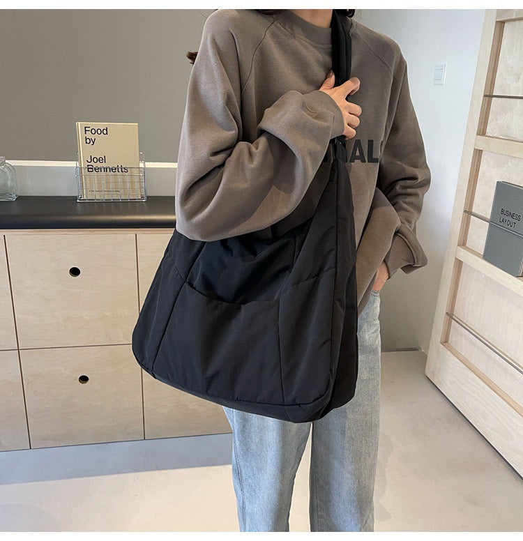 STOKADO Waterproof Nylon College Tote – Large Capacity Shoulder Bag for School & Work E3050