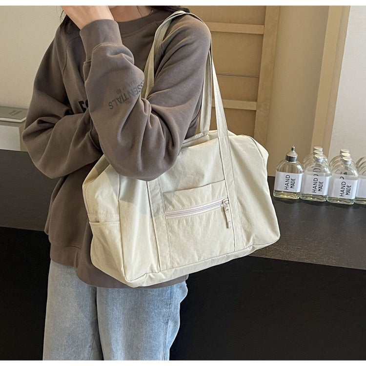 STOKADO Aesthetic Nylon Pouch – Lightweight Waterproof Shoulder Bag for School & Girls E3072
