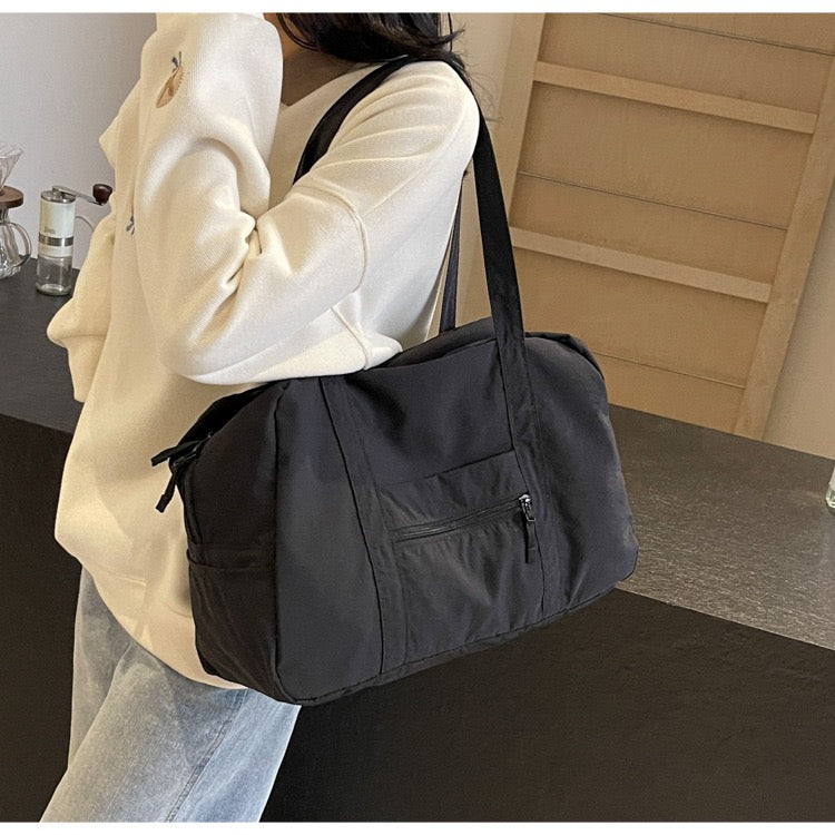 STOKADO Aesthetic Nylon Pouch – Lightweight Waterproof Shoulder Bag for School & Girls E3072