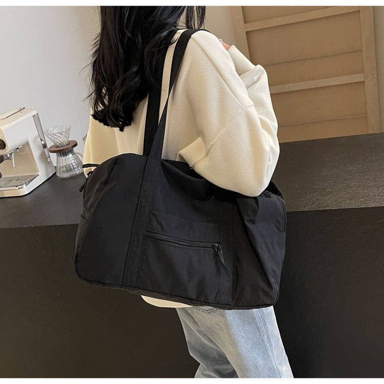 STOKADO Aesthetic Nylon Pouch – Lightweight Waterproof Shoulder Bag for School & Girls E3072