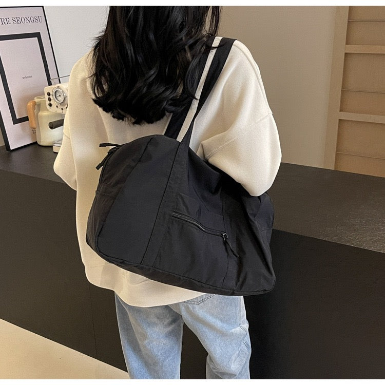 STOKADO Aesthetic Nylon Pouch – Lightweight Waterproof Shoulder Bag for School & Girls E3072