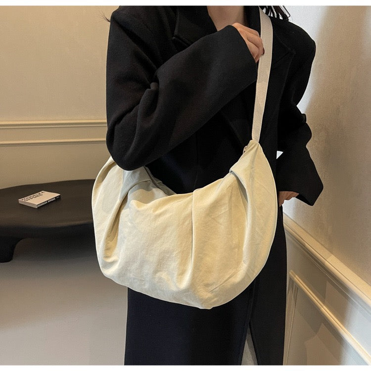 STOKADO Large Quilted Cloud Shoulder Bag – Soft Nylon Crossbody for Women E3090