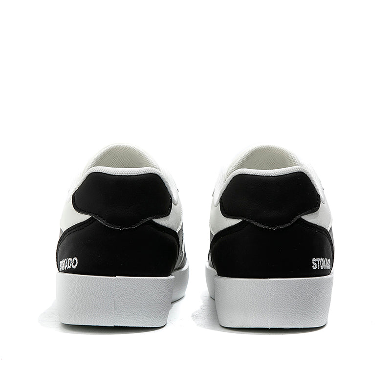 STOKADO Women’s Black & White Leather Sneakers – S902