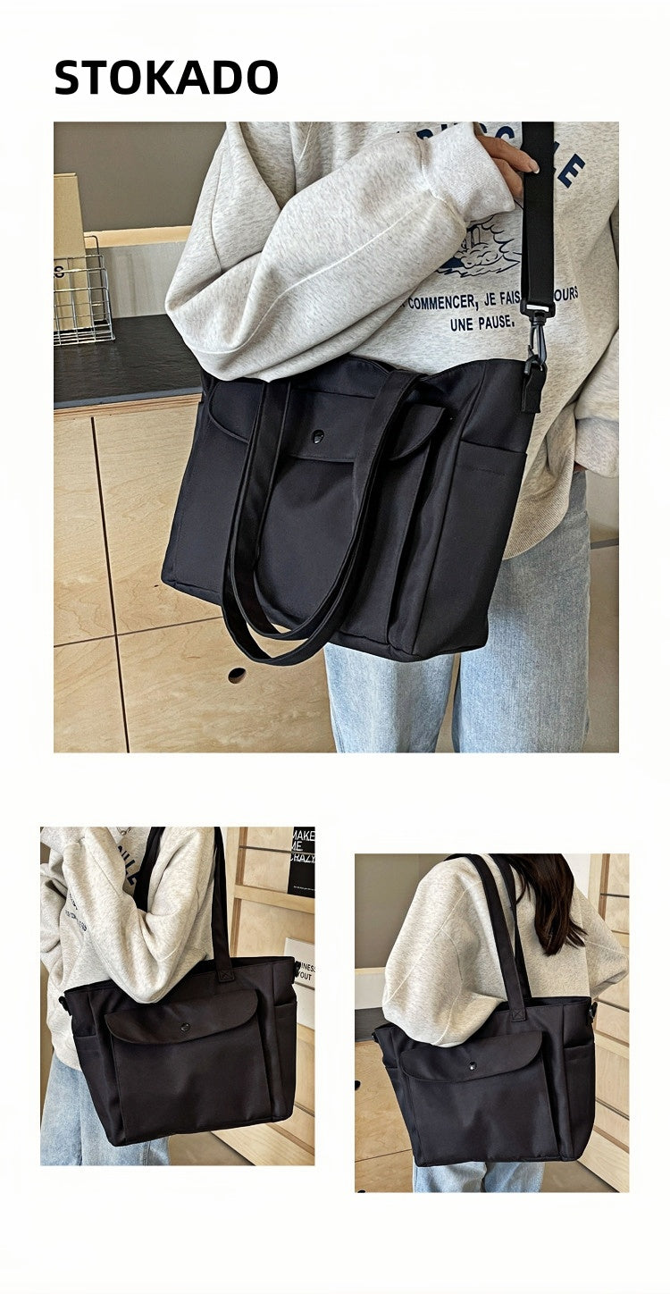 STOKADO Waterproof Nylon Work Tote – Large Shoulder Bag for Students & Professionals E3067