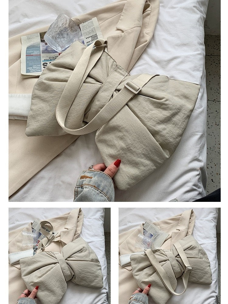 STOKADO Lightweight Korean Nylon Sling Bag – Waterproof Shoulder Tote for Women E2014