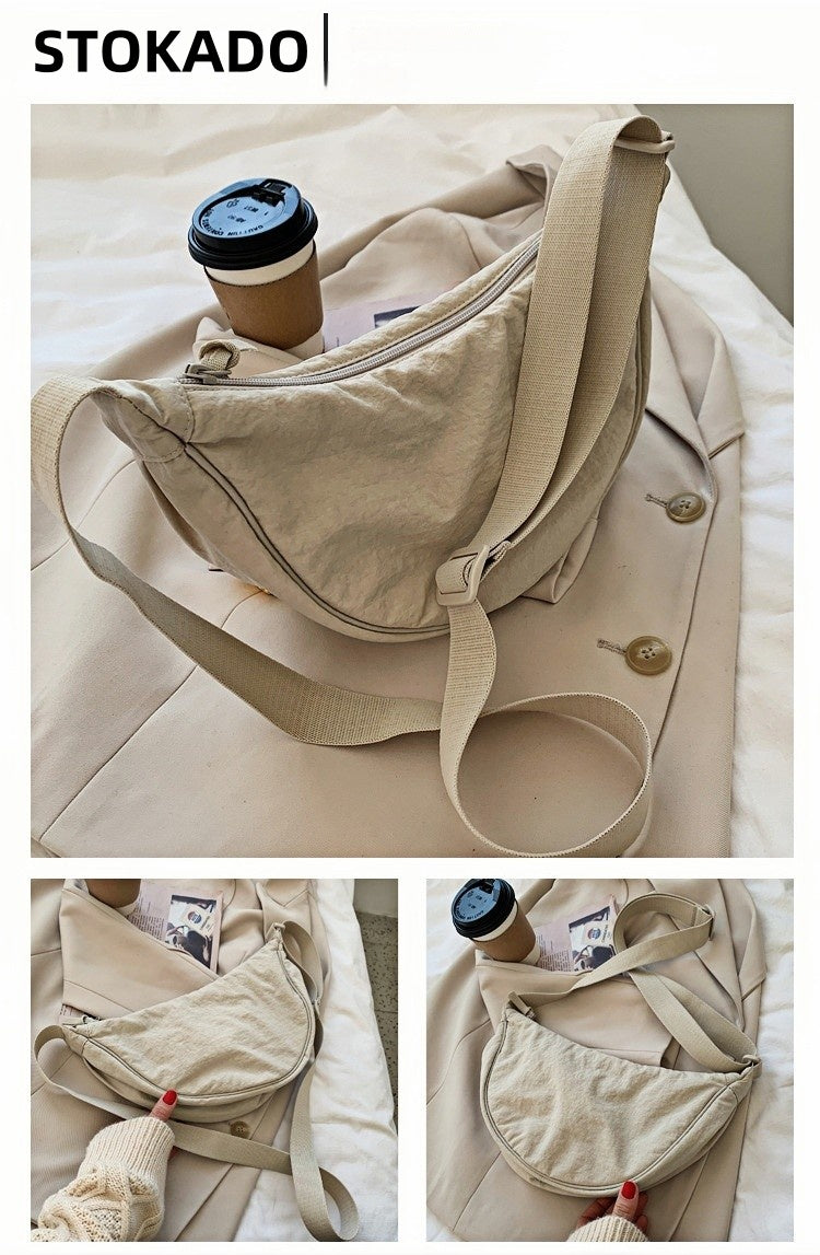 STOKADO Canvas Mini Shoulder Bag – Lightweight Crossbody Tote for Daily Use E2012
