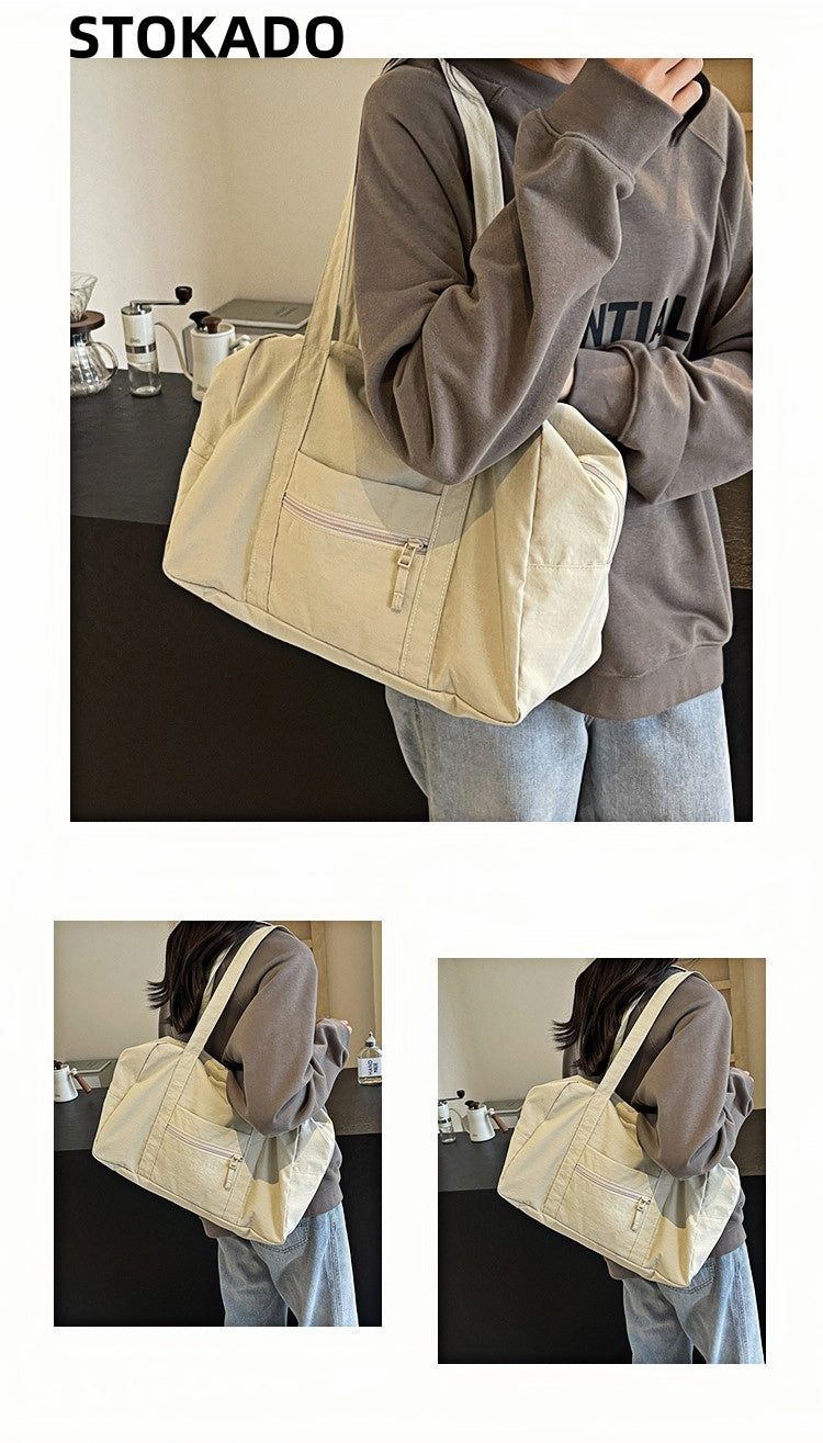 STOKADO Aesthetic Nylon Pouch – Lightweight Waterproof Shoulder Bag for School & Girls E3072