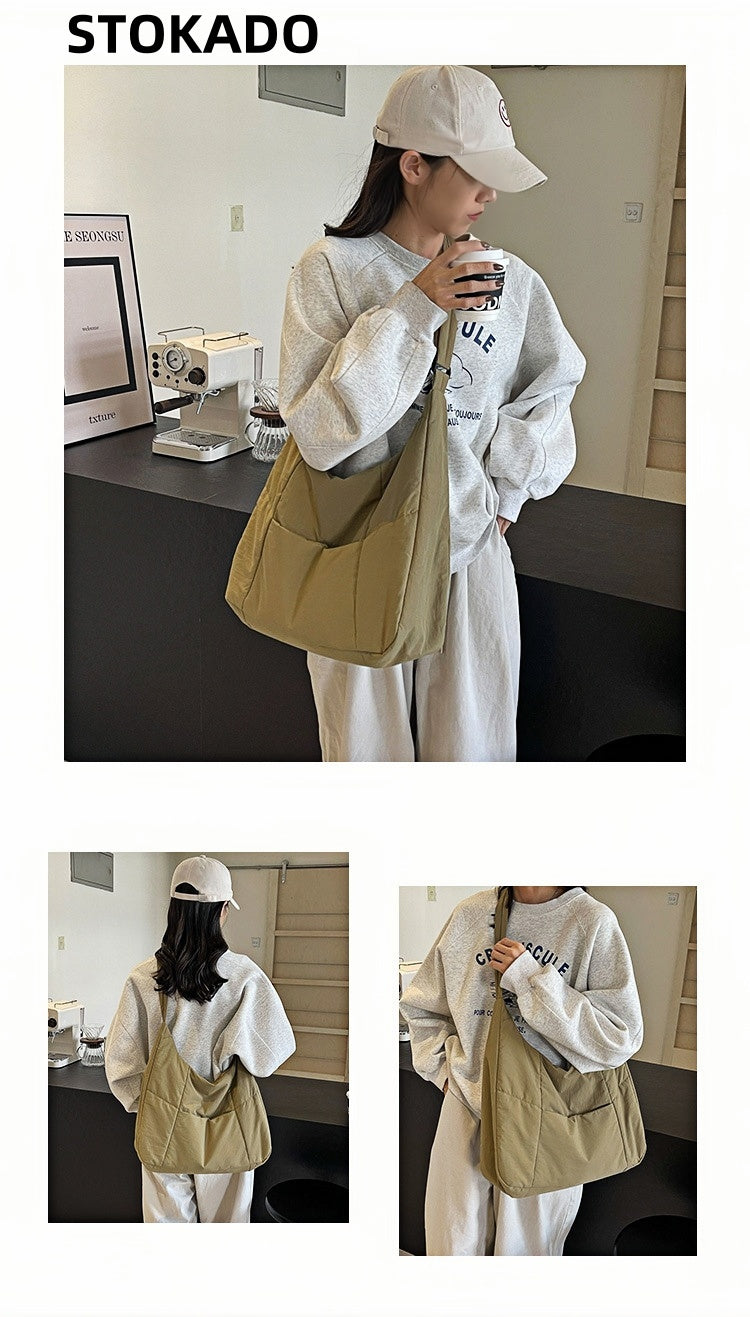 STOKADO Waterproof Nylon College Tote – Large Capacity Shoulder Bag for School & Work E3050