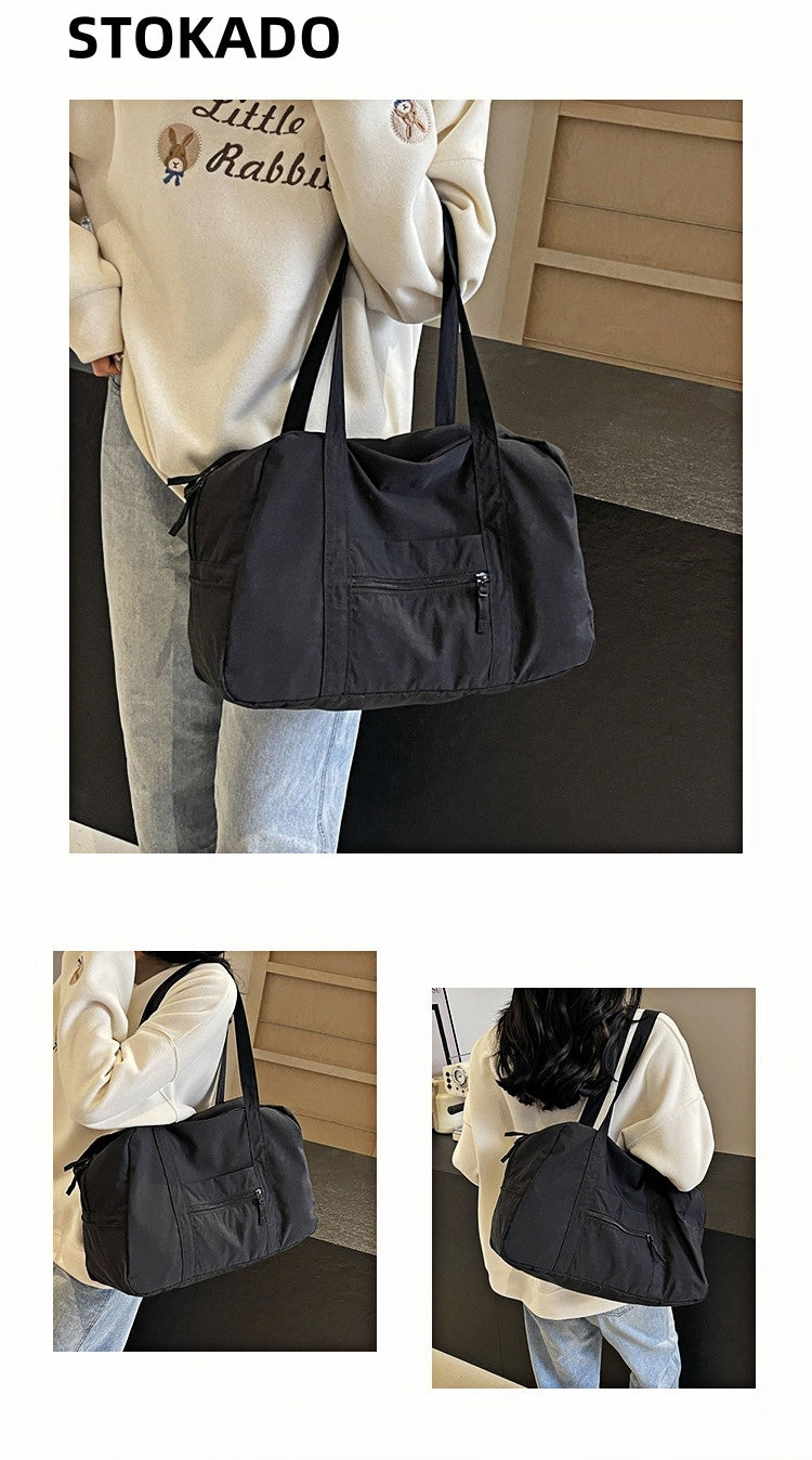 STOKADO Aesthetic Nylon Pouch – Lightweight Waterproof Shoulder Bag for School & Girls E3072