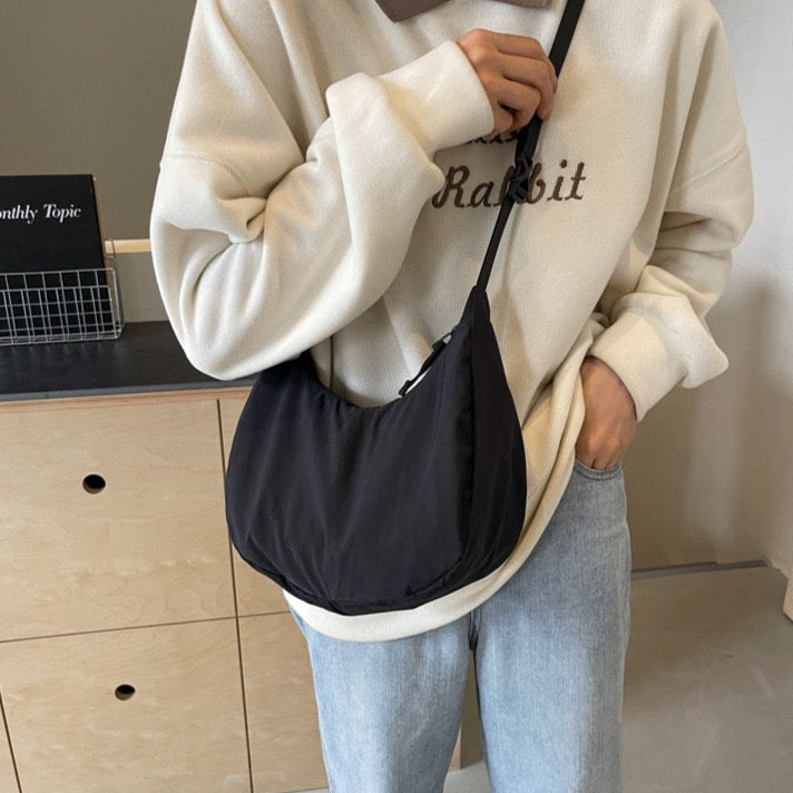 STOKADO black waterproof nylon crossbody bag