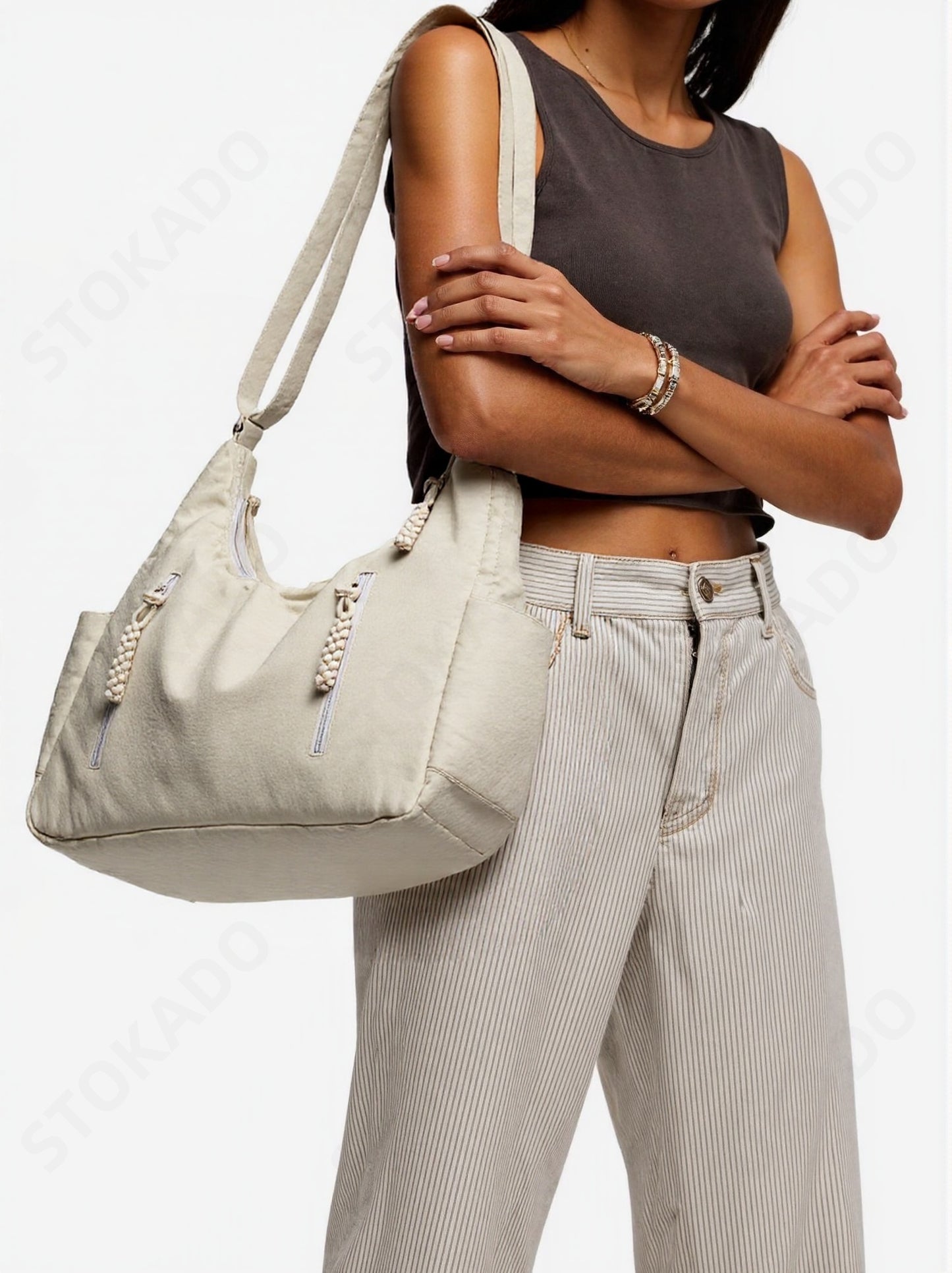 STOKADO 5am Class Nylon Bag – Large Waterproof Crossbody for School & Daily Use E3074