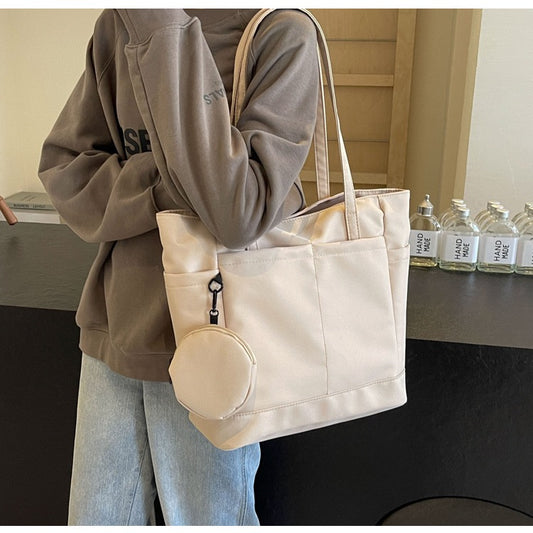 STOKADO Minimalist Waterproof Tote – Large Nylon Shoulder Bag for Work, School & Errands E3064