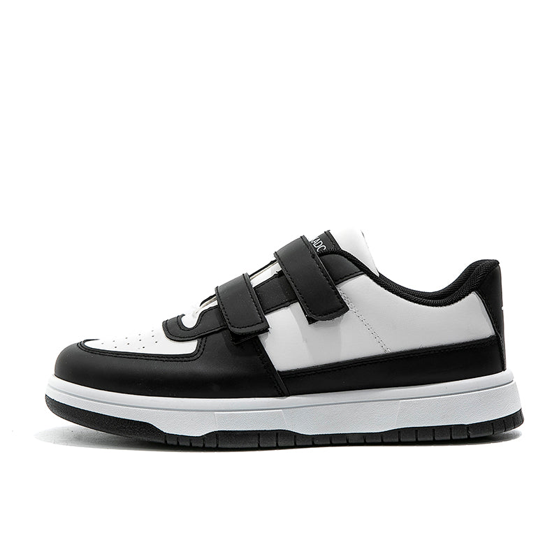 STOKADO Men Leather Velcro Strap Panda Color Shoes #T901