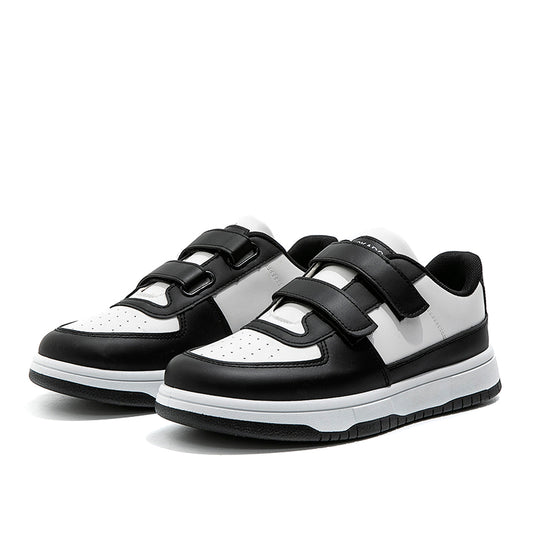 STOKADO Men Leather Velcro Strap Panda Color Shoes #T901