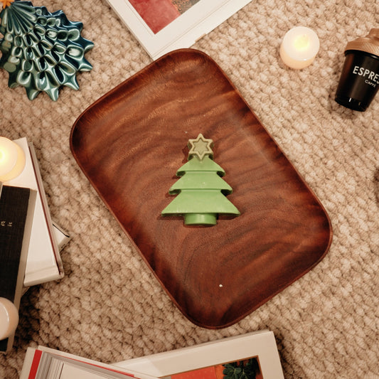 STOKADO Handmade Christmas Soap Gift Set – Natural Holiday Soaps (Tree/Gingerbread/Bell/Snowman) | Cute Stocking Stuffers + Gift Bag