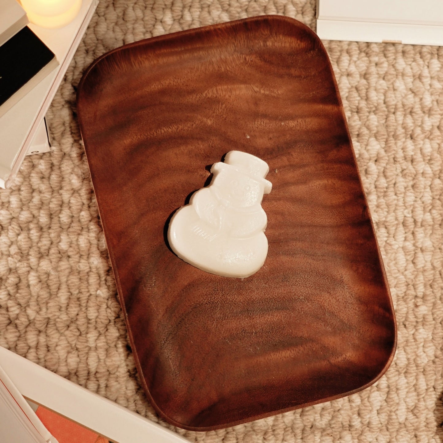 STOKADO Handmade Christmas Soap Gift Set – Natural Holiday Soaps (Tree/Gingerbread/Bell/Snowman) | Cute Stocking Stuffers + Gift Bag