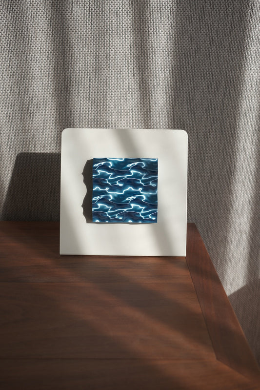 Ocean Wave Art Object – 3D Printed Sculptural Wall & Desk Piece