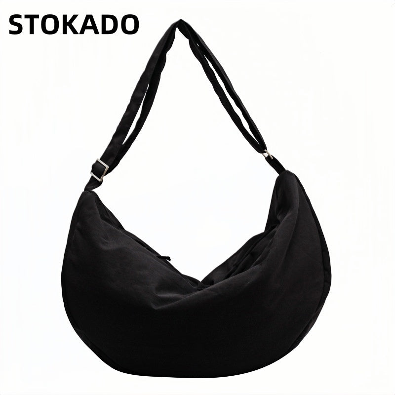 STOKADO Aesthetic Waterproof Nylon Shoulder Bag – Trendy School & Work Pouch for Girls E2092