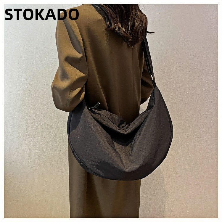STOKADO Aesthetic Waterproof Nylon Shoulder Bag – Trendy School & Work Pouch for Girls E2092